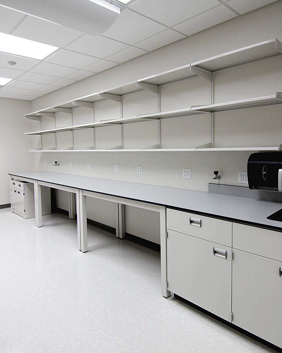 Laboratory Accessories A T Villa, Lab Shelving Systems